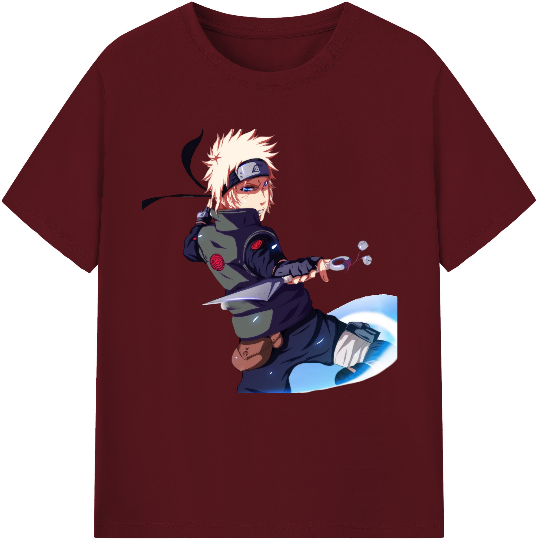 （画像用） NARUTO -ナルト- 波風 ミナト Namikaze Minato 綿100％半袖Tシャツ（フロントプリント）